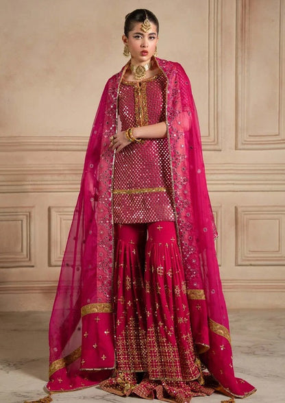 Laj by Lajwanti - GULABEEN Luxury Chiffon Embroidered 3Pc Unstitched Suit
