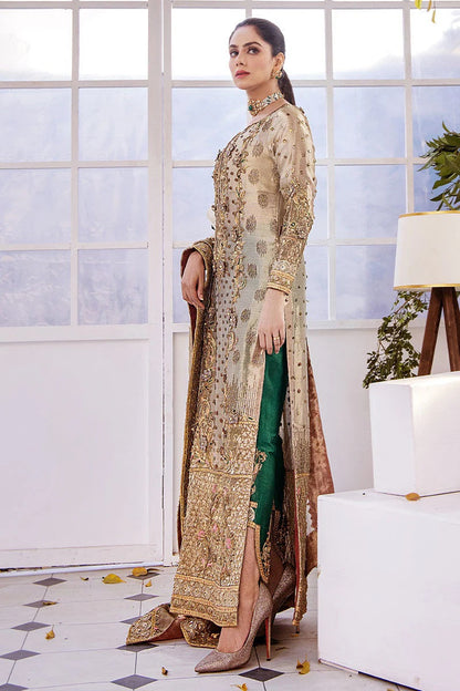 Shazia Kiyani Luxury Tussle Silk Embroidered 3 Pc Unstitched Suit - Samar