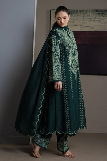 Zara Shahjahan Luxury Lawn Embroidered 3Pc Unstitched/Stitched Suit - Zehra