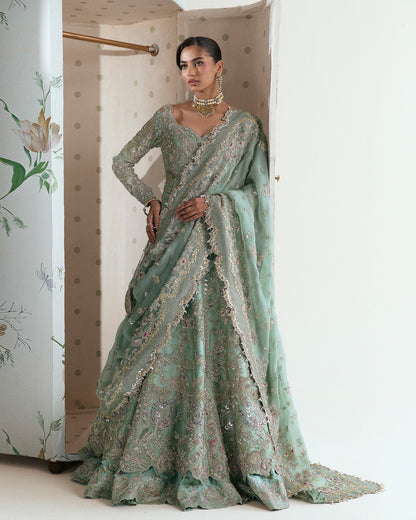 Suffuse Wedding Festive Organza Hand Emblishment Suit ASHAL