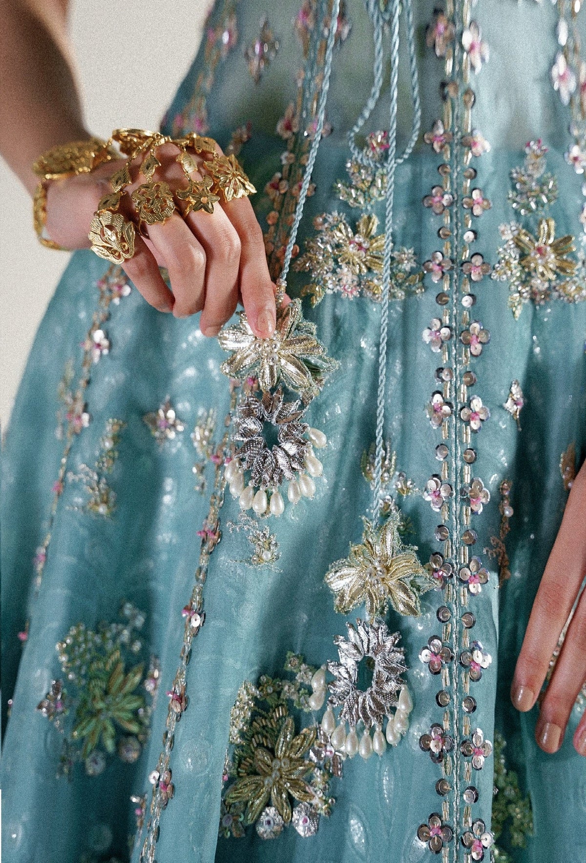 Suffuse Luxury Organza Hand Embroidered Unstitched 3 Piece - Anaira