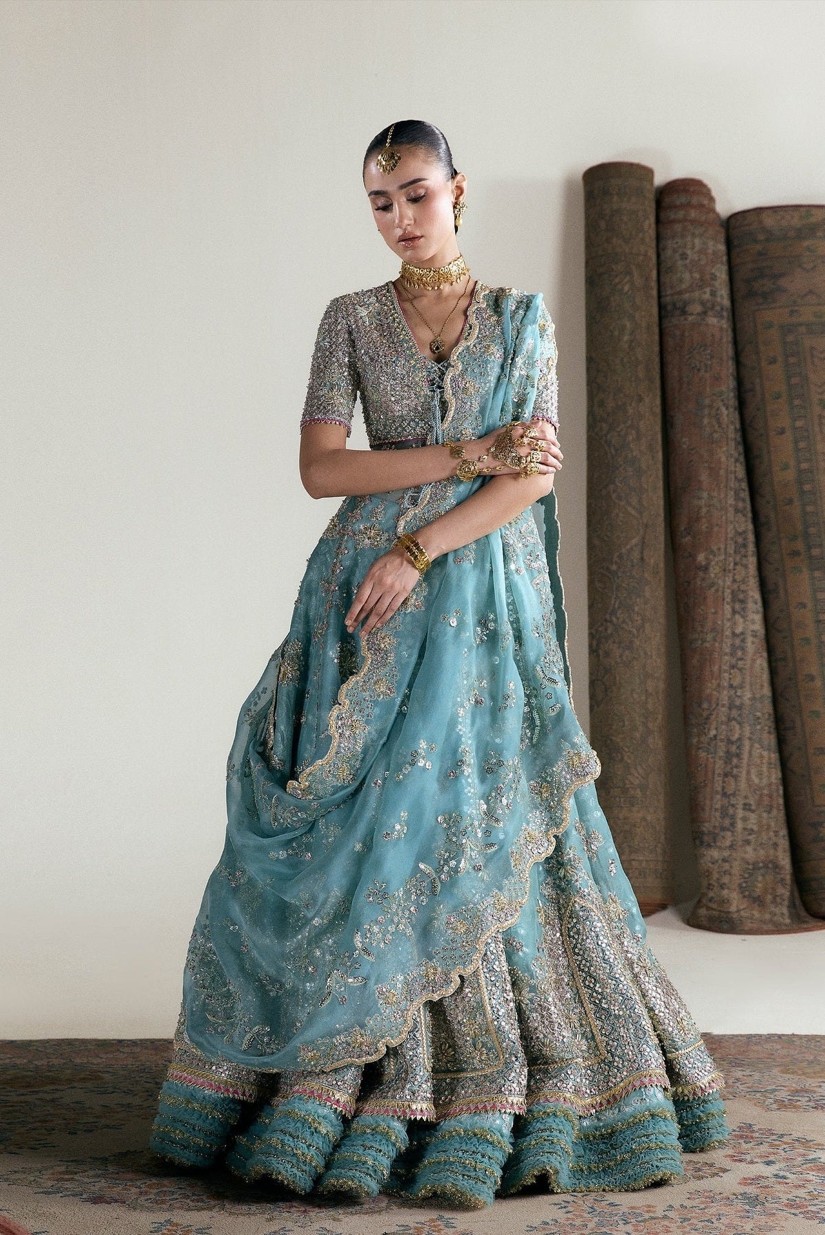 Suffuse Luxury Organza Hand Embroidered Unstitched 3 Piece - Anaira