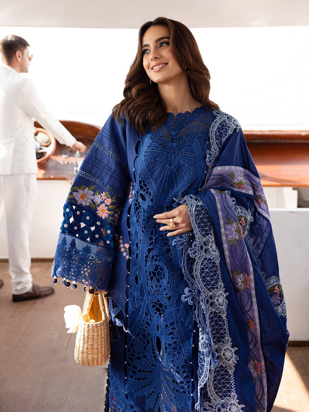 Parishay - Luxury Lawn Embroidered 3 Pc Unstitched Monaco