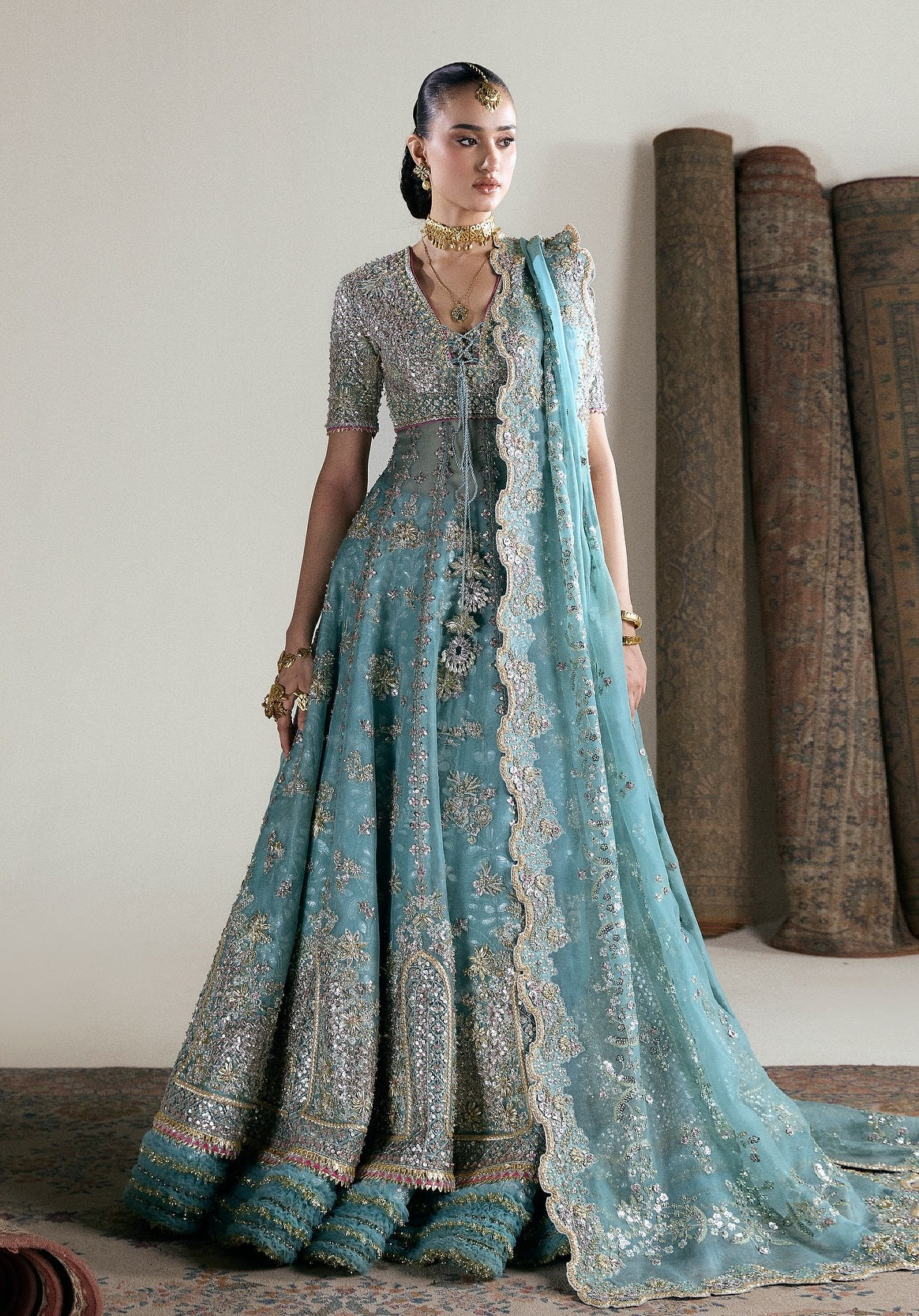 Suffuse Luxury Organza Hand Embroidered Unstitched 3 Piece - Anaira