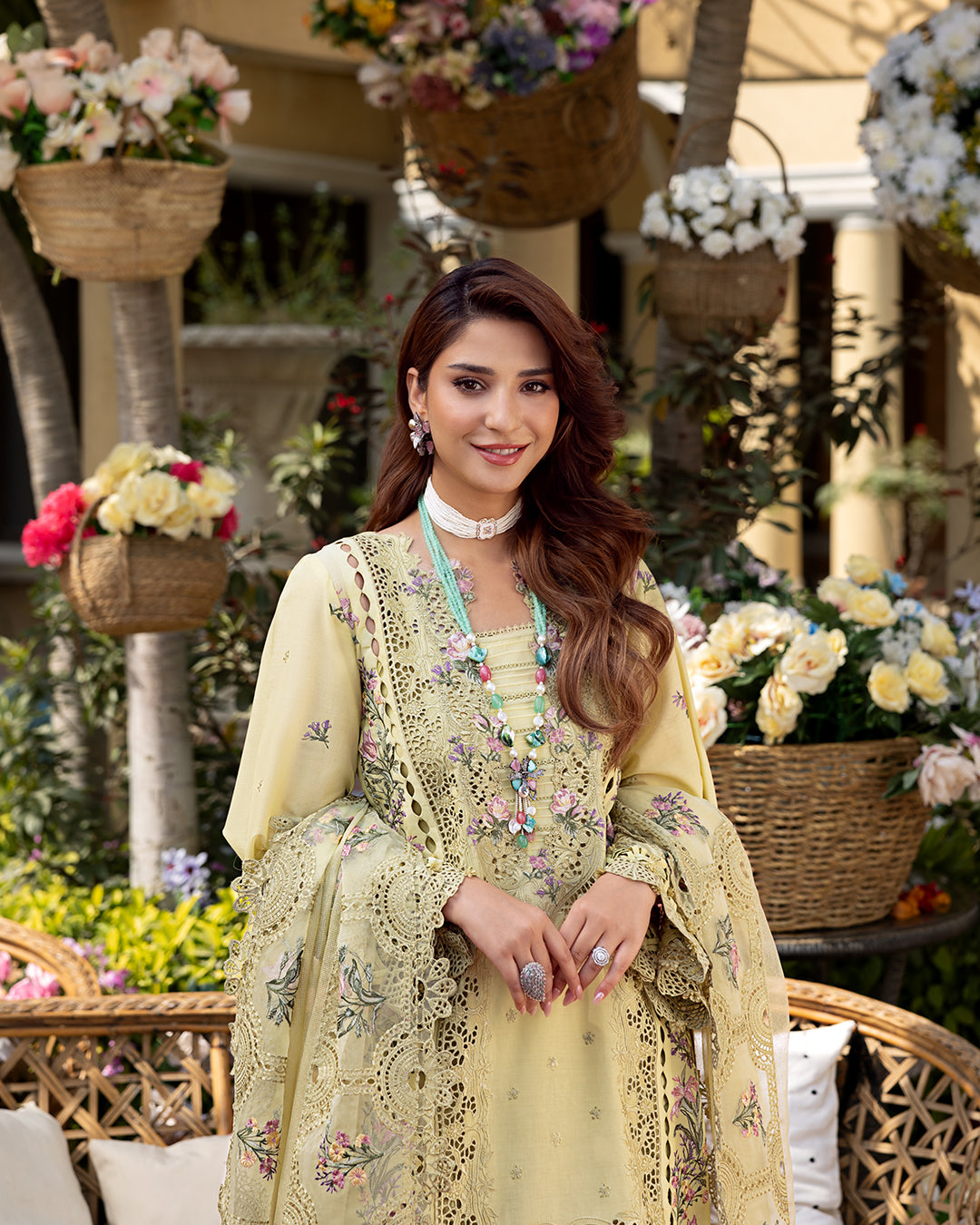 Elaf Embroidered Lawn Suit Unstitched 3 Pc A BAHAR - Summer Collection