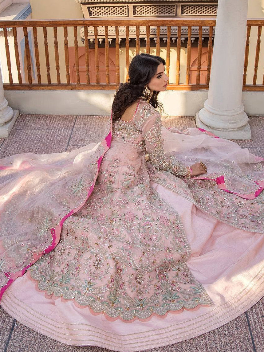 Fozia Khalid Arzoon Vasl - e - Yaar Luxury Organza Embroidered 3Pc Unstitched Suit