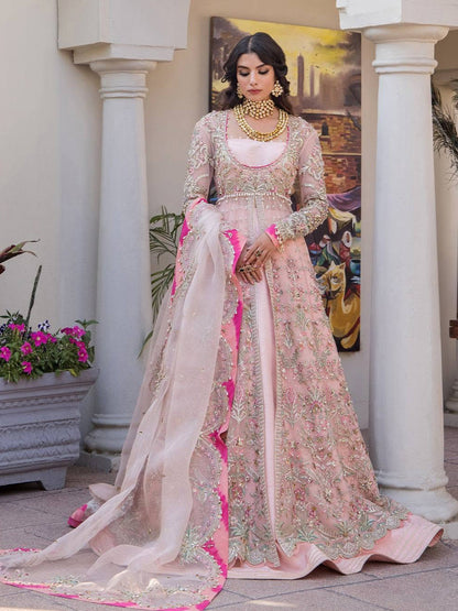 Fozia Khalid Arzoon Vasl - e - Yaar Luxury Organza Embroidered 3Pc Unstitched Suit