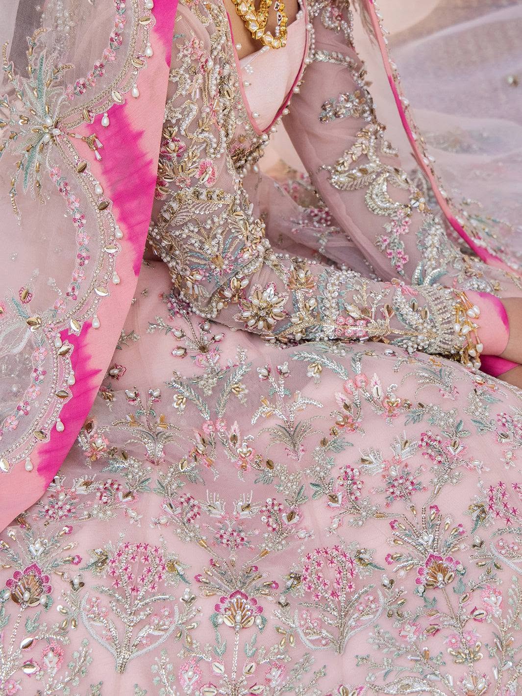Fozia Khalid Arzoon Vasl - e - Yaar Luxury Organza Embroidered 3Pc Unstitched Suit