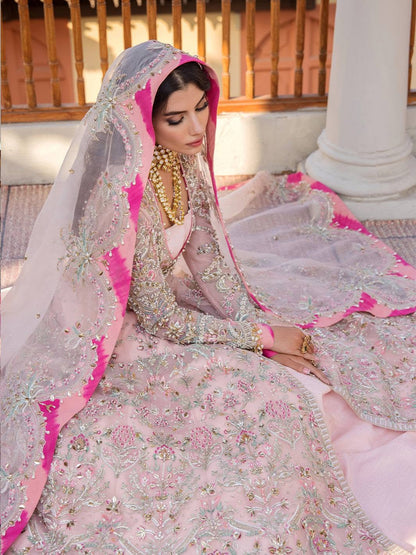 Fozia Khalid Arzoon Vasl - e - Yaar Luxury Organza Embroidered 3Pc Unstitched Suit