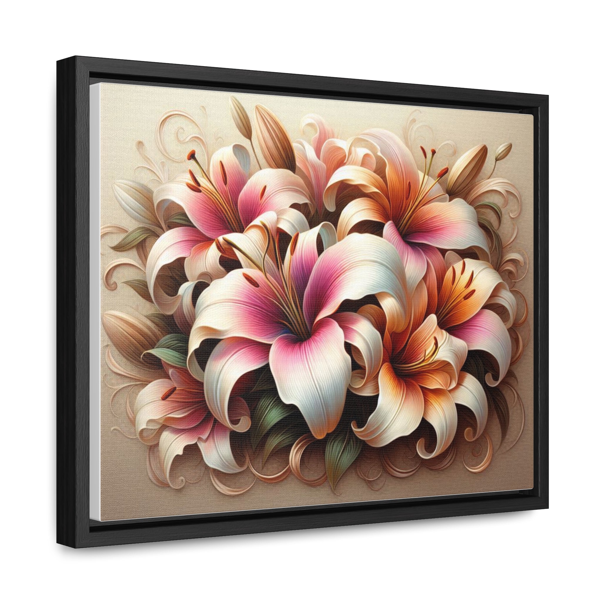 Lily flower Gallery Canvas Wraps, Horizontal Frame