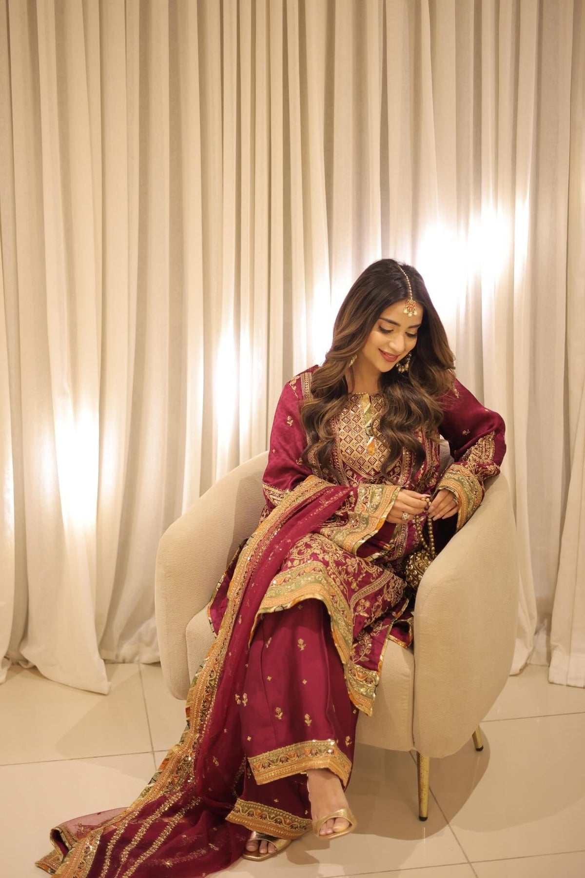 Aneelas - Luxury Silk Embroidered 3 Piece Unstitched