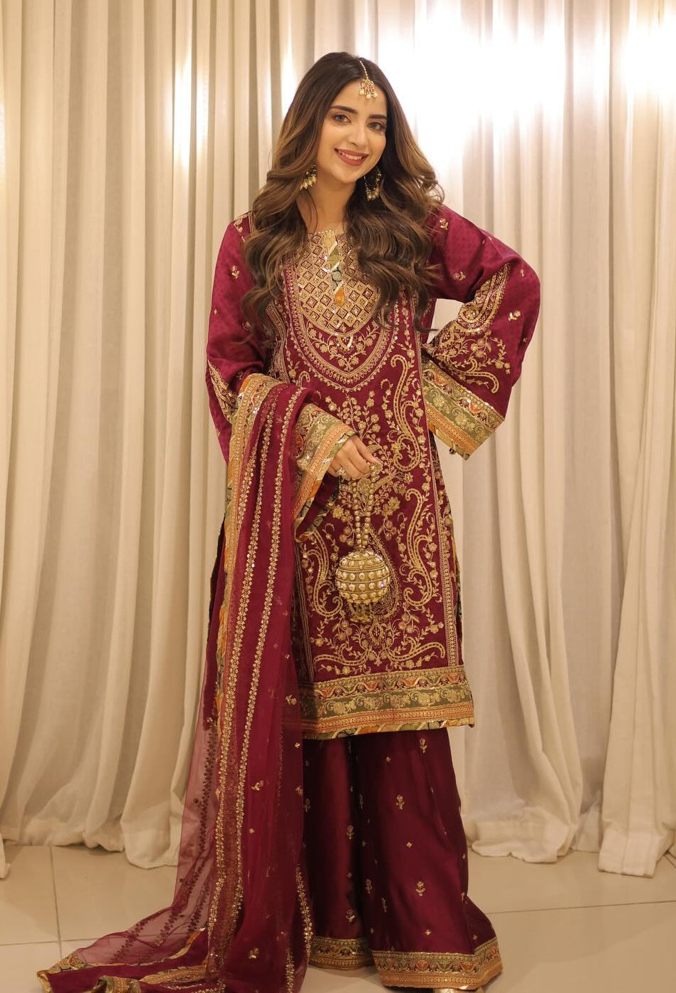 Aneelas - Luxury Silk Embroidered 3 Piece Unstitched