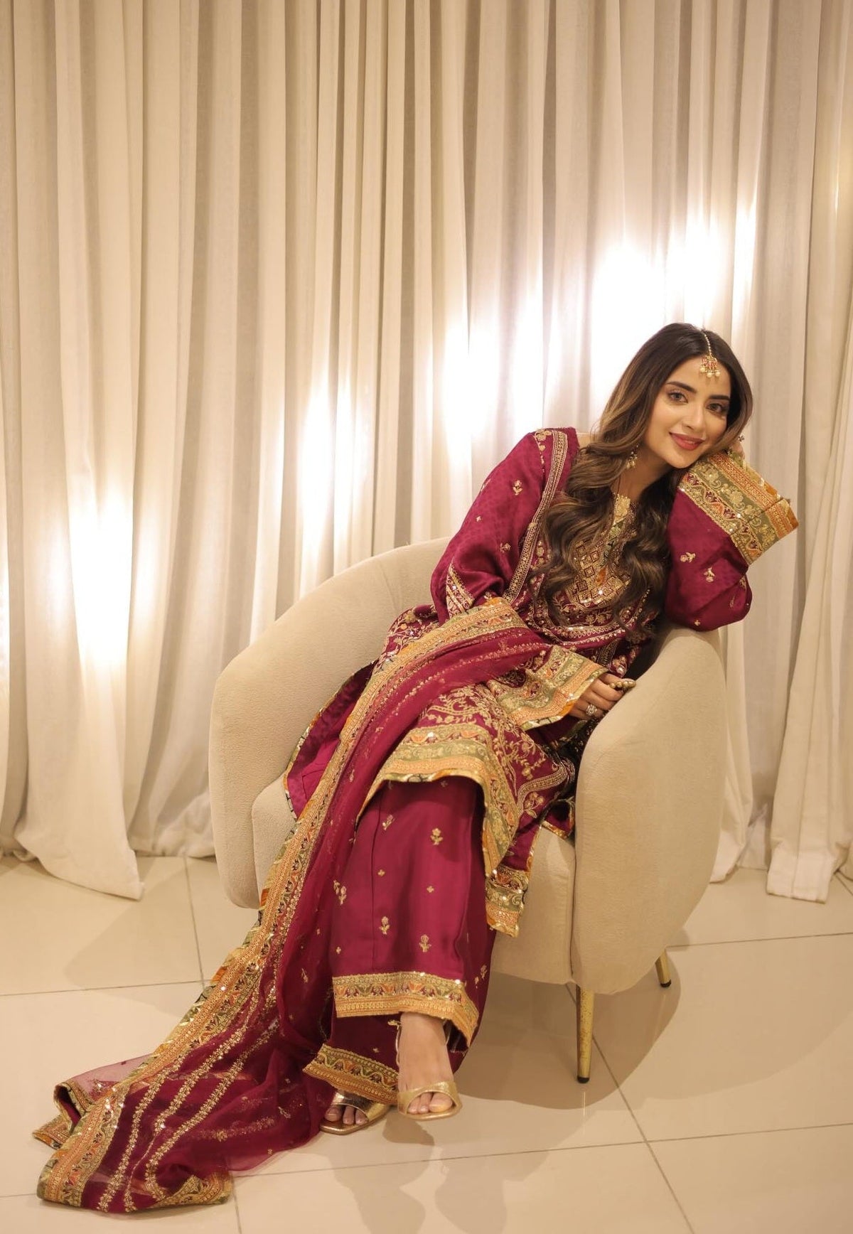 Aneelas - Luxury Silk Embroidered 3 Piece Unstitched
