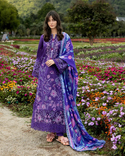 Mushq Luxury Lawn Embroidered Unstitched 3PC Suit Lily Veil