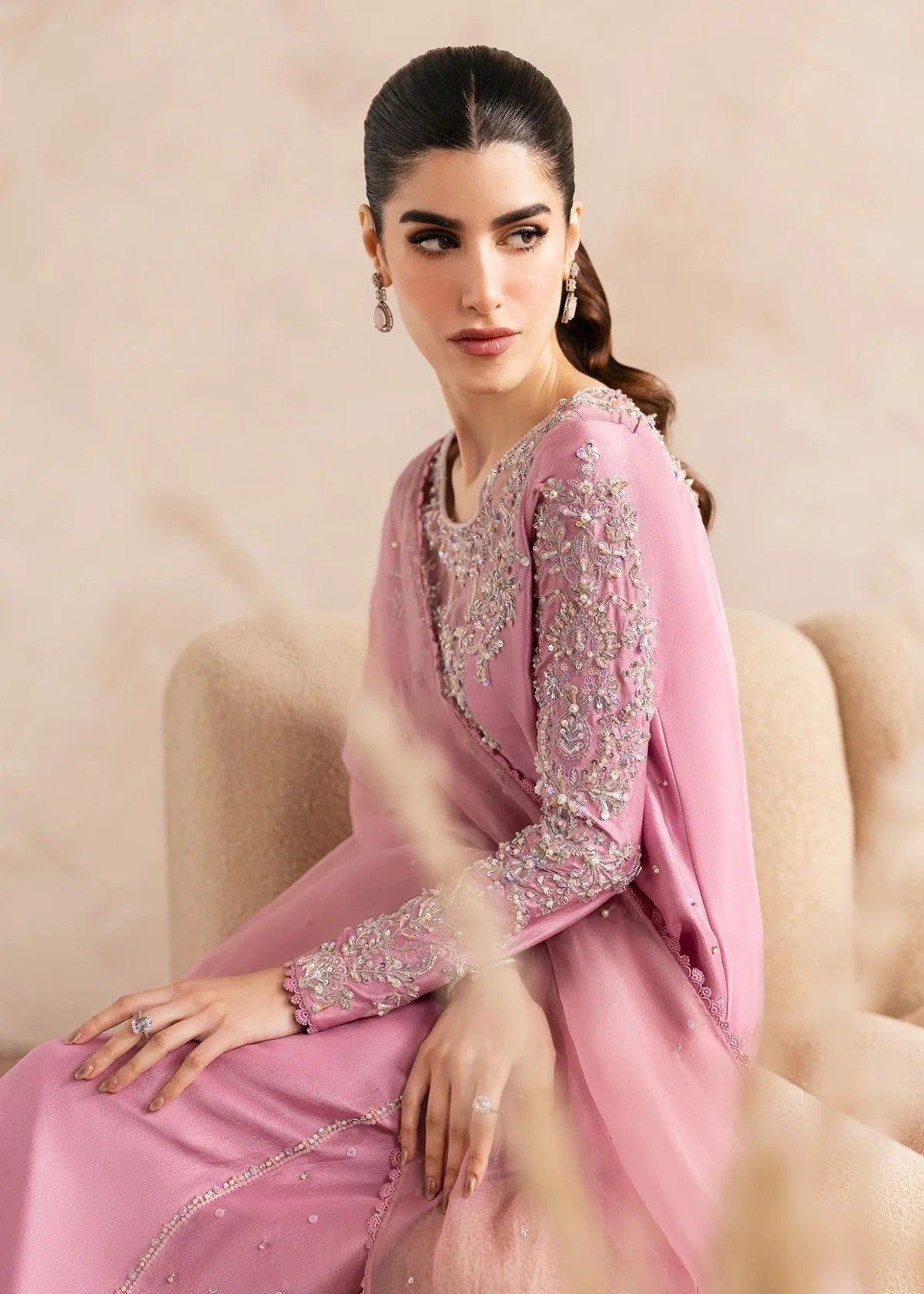 Kanwal Malik Arden Luxury Raw Silk Embroidered 3Pc Unstitched Suit
