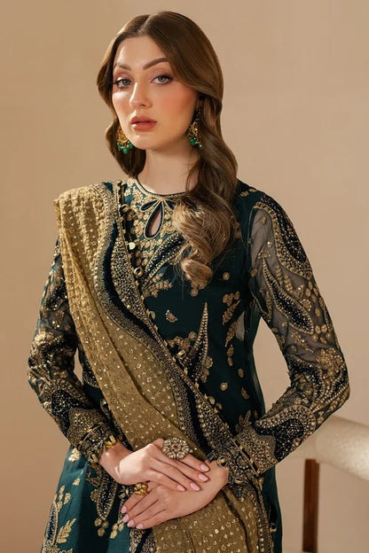 Jazmin Luxury Chiffon Embroidered 3Pc Unstitched Suit