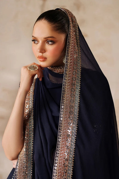 Luxury Chiffon Embroidered 3Pc Unstitched Suit