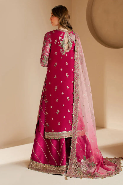 Jazmin Luxury Chiffon Unstitched Embroidered Collection Rose Rediance