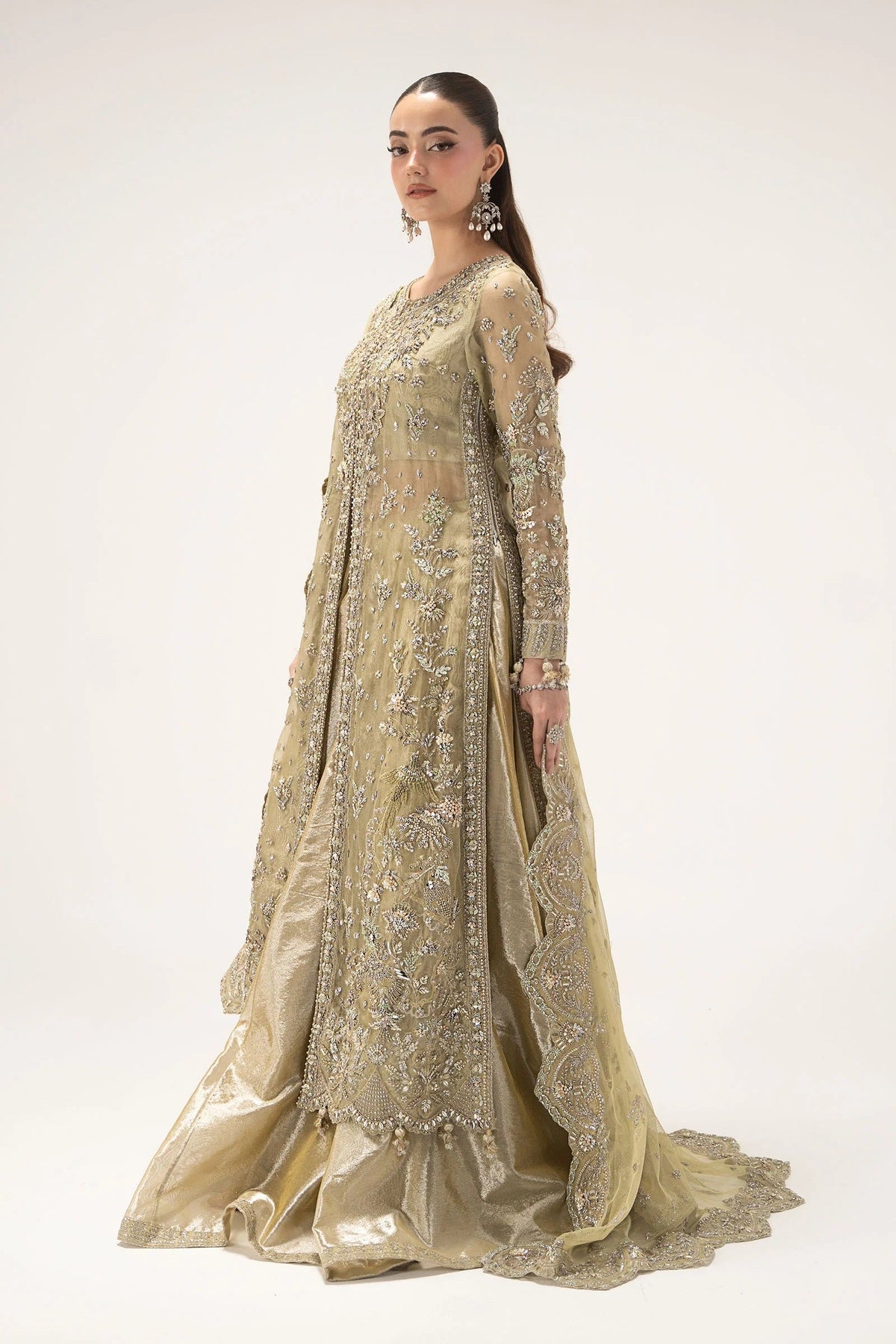 Mari B Luxury Embroidered Organza Unstitched 3Pc Suit Serelia