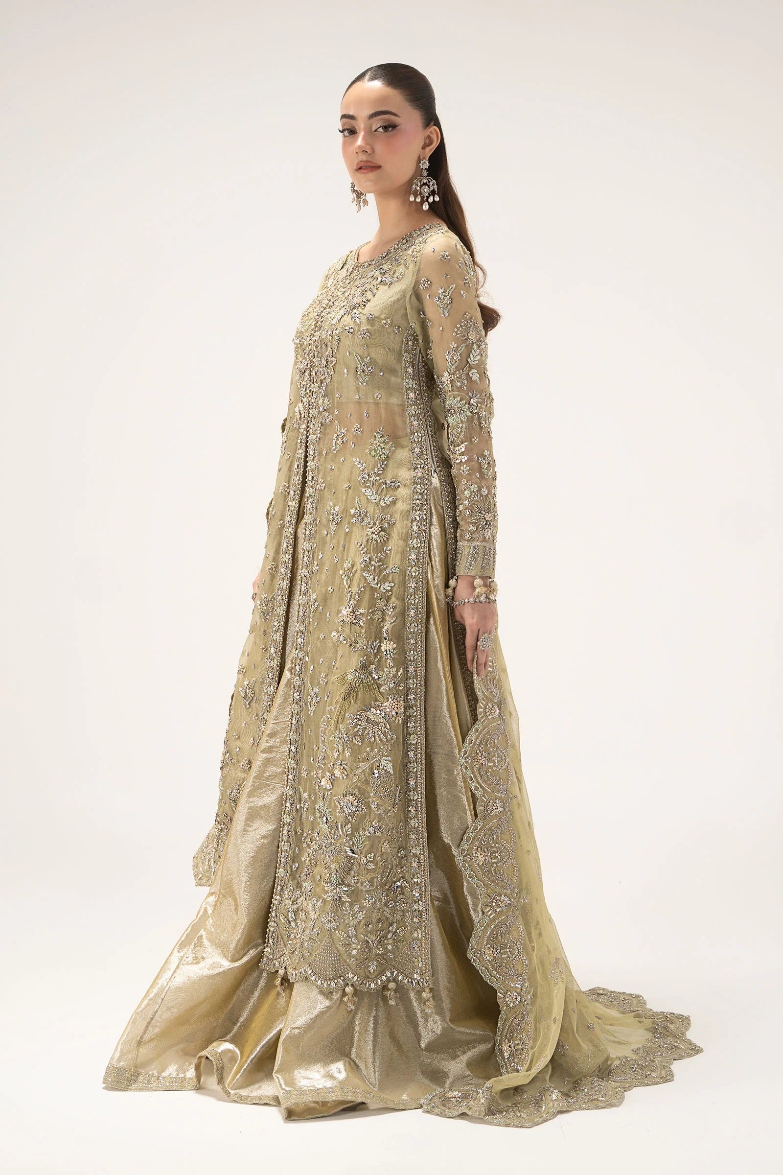Mari B Luxury Embroidered Organza Unstitched 3Pc Suit Serelia