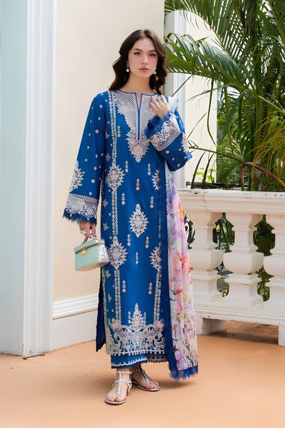 Aneelas - 3PC Unstitched Lawn Embroidered Shirt with Monar Digital Printed Dupatta and Trouser