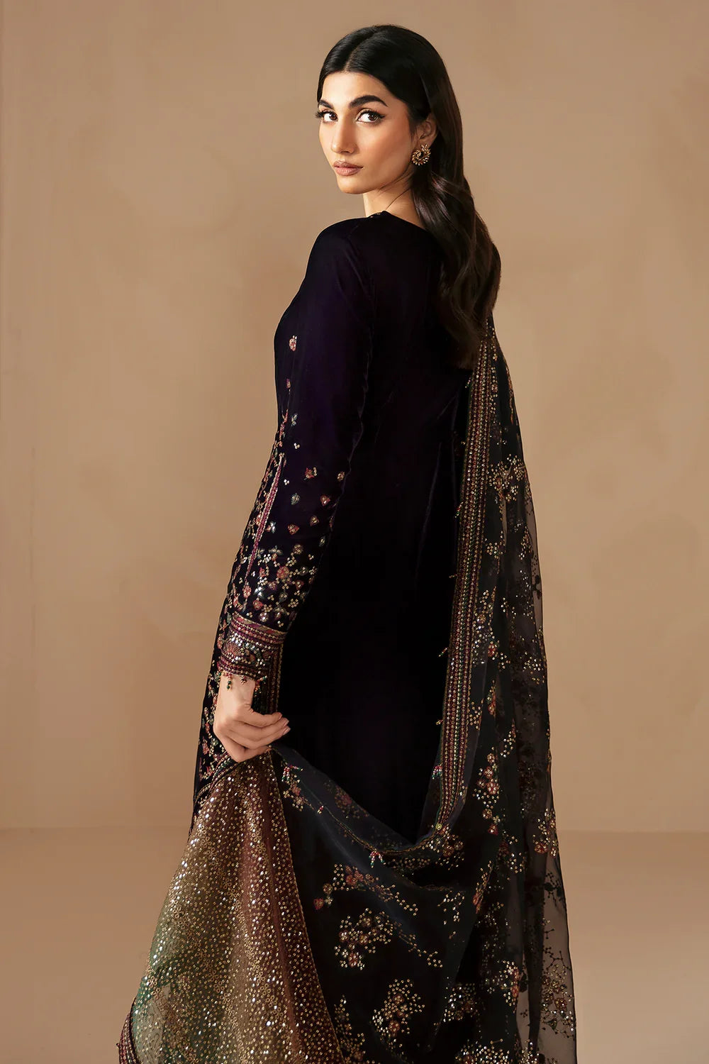 Jazmin Embroidered Velvet Formal Unstitched 3 Pc