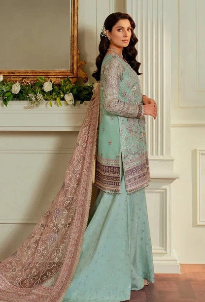 Baroque BQU - Luxury Pure Chiffon Embroidered 3 Piece Unstitched