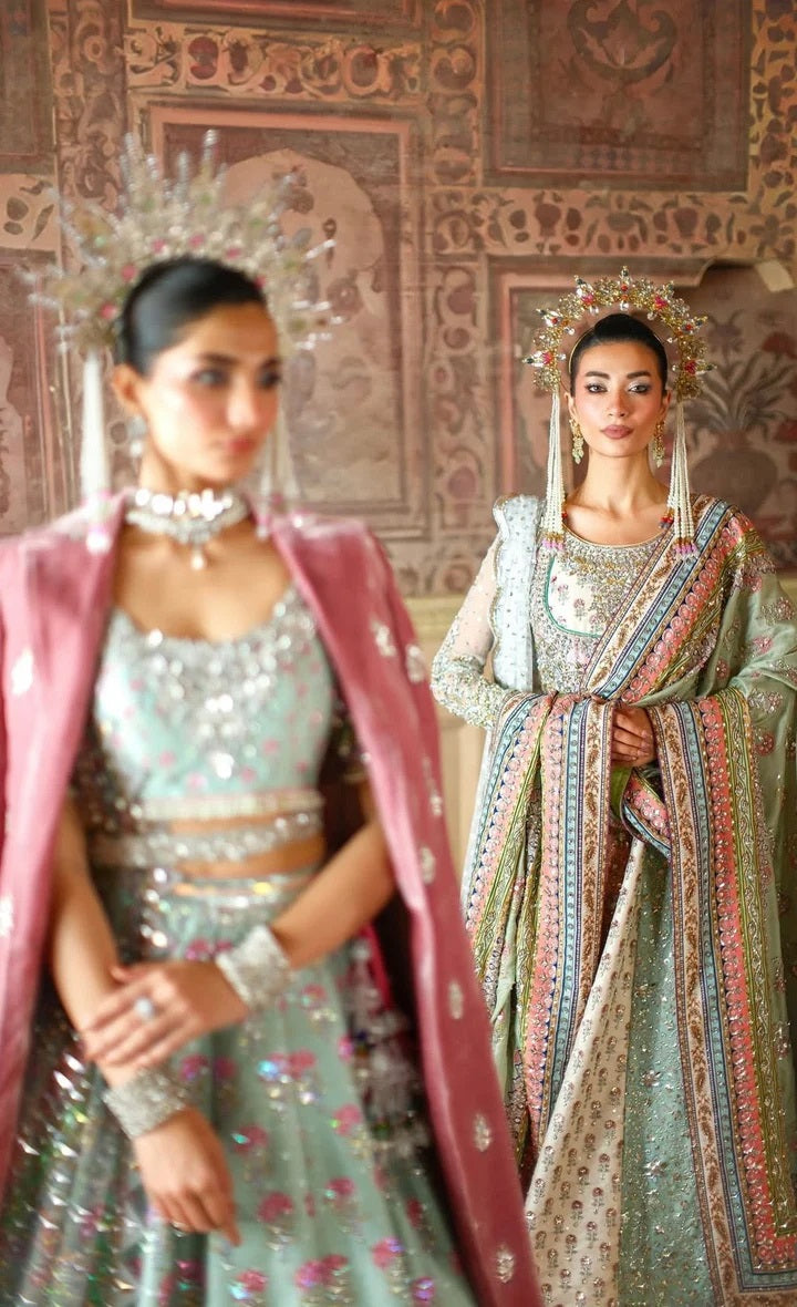 Nomi Ansari Luxury Raw Silk Embroidered Unstitched 3PC Suit - Maryum Nawaz
