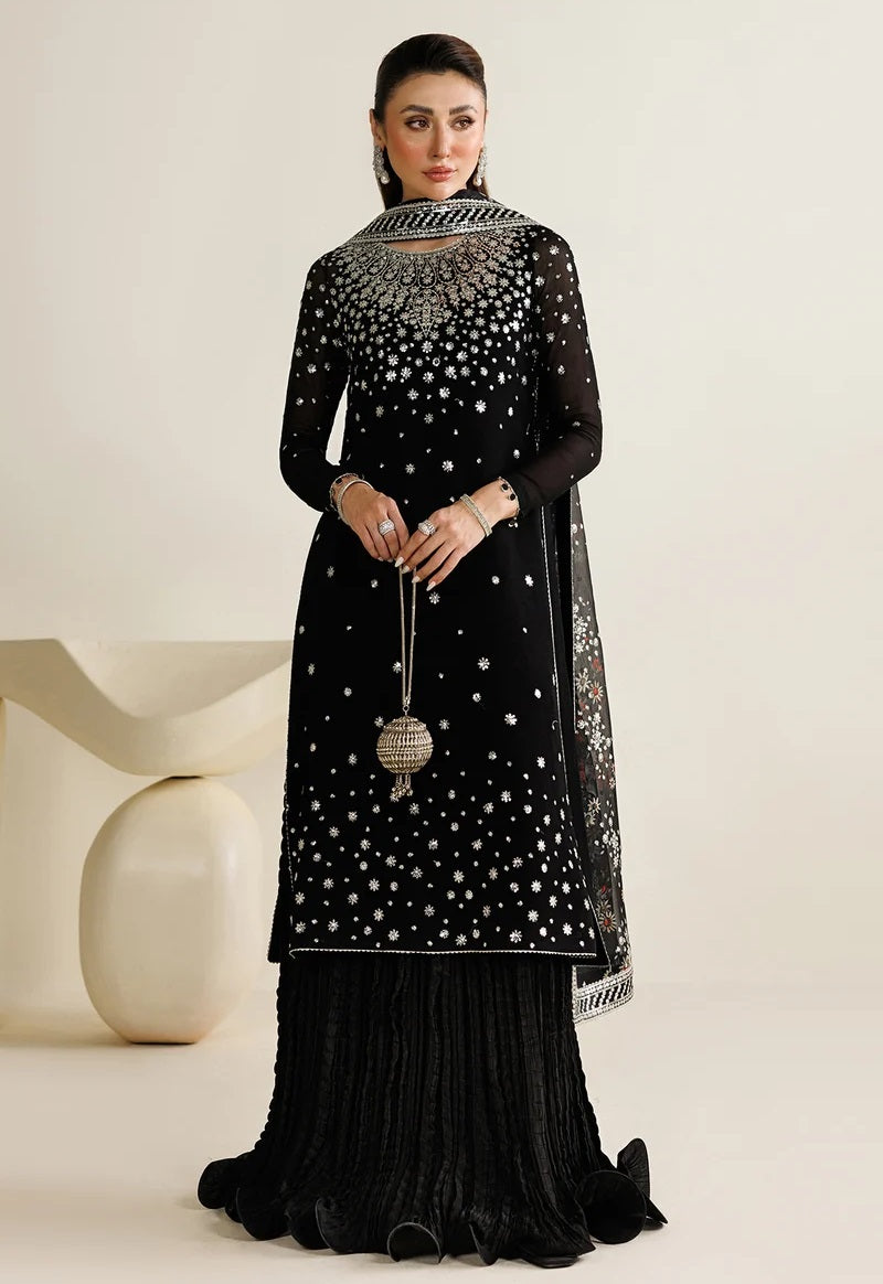 Jazmin Luxury Chiffon Embroidered 3Pc Unstitched Suit