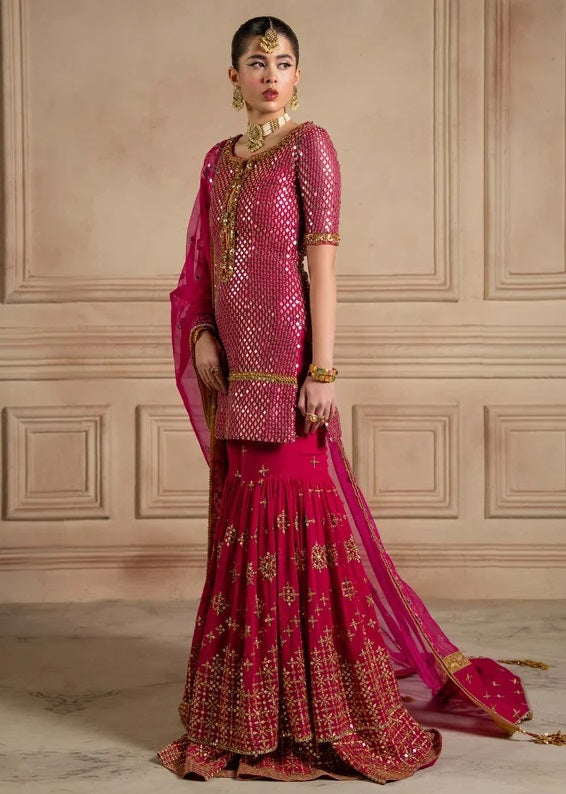 Laj by Lajwanti - GULABEEN Luxury Chiffon Embroidered 3Pc Unstitched Suit