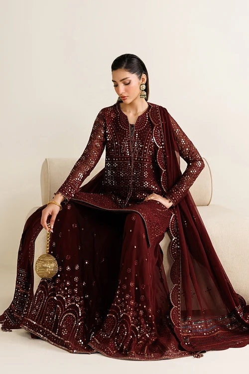 Jazmin Luxury Embroidered Chiffon 3Pc Unstitched Suit