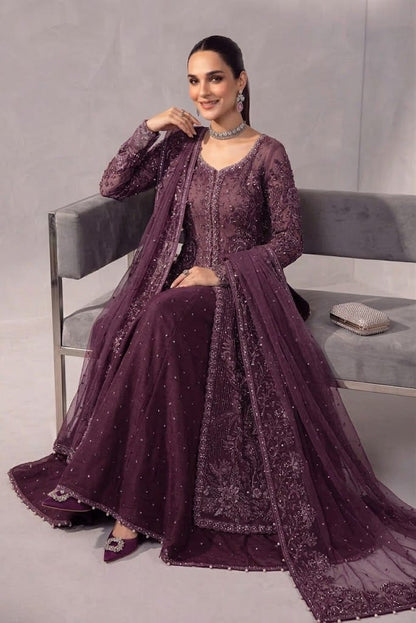 Maria B Luxury Lava Silk Embroidered 3Pc Unstitched Suit