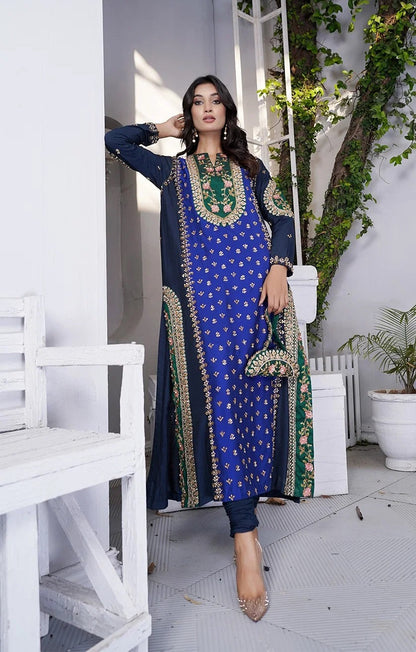 Maria Basit Malik Luxury Tussle Silk Embroidered 3Pc Unstitched Suit Arsh