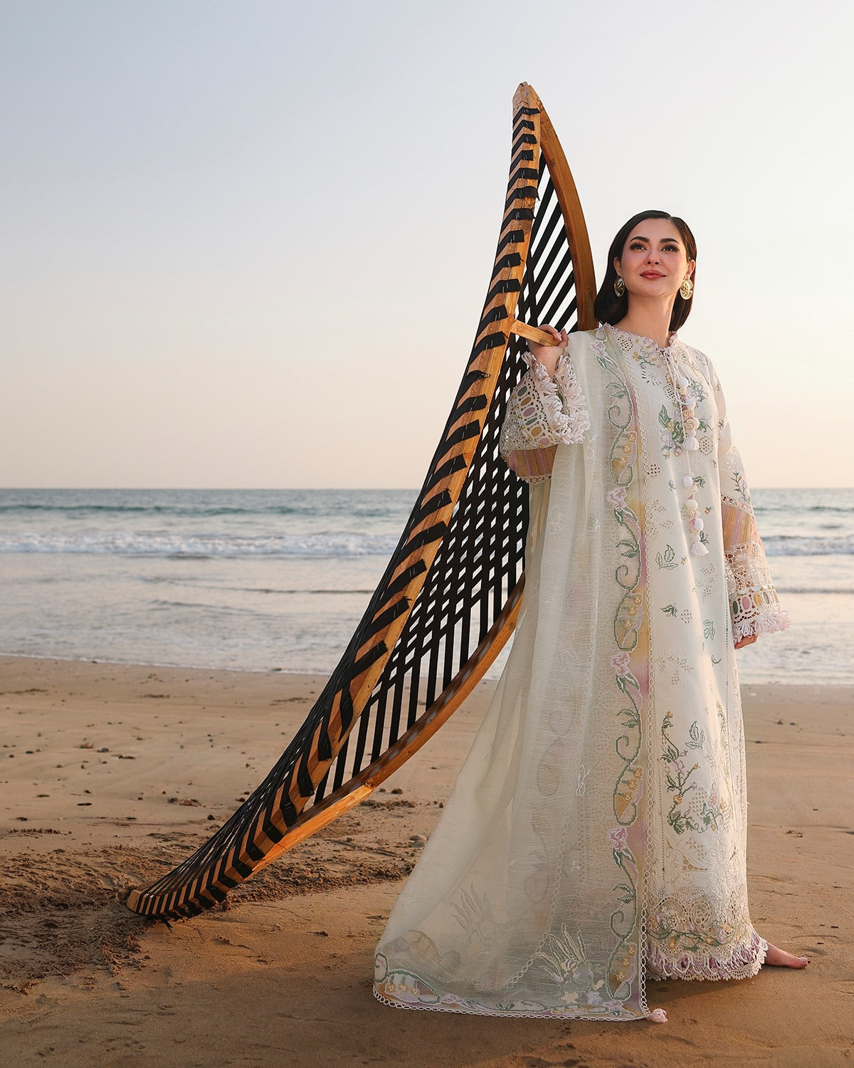 Qalamkar Luxury Lawn Embroidered 3 Piece Unstitched ILARA