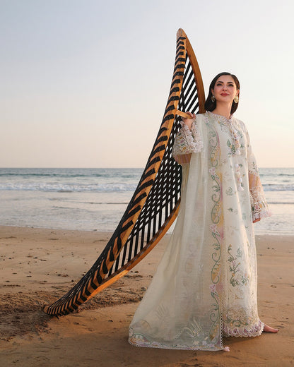 Qalamkar Luxury Lawn Embroidered 3 Piece Unstitched ILARA