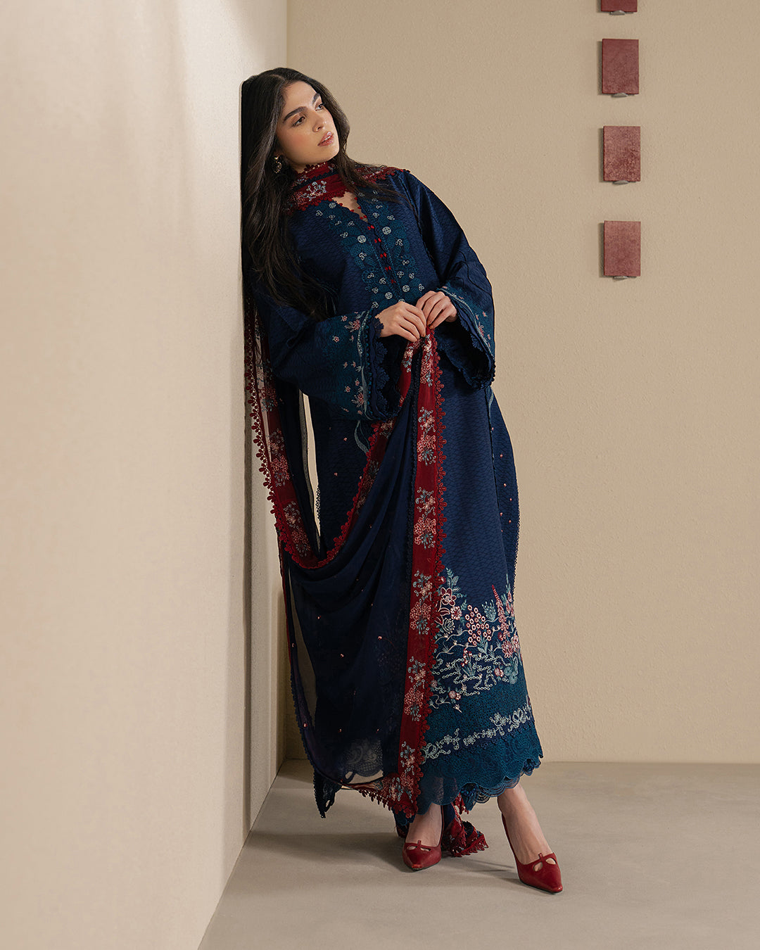Ziva Luxury Lawn Embroidered Collection Unstitched Vela - Sorelle