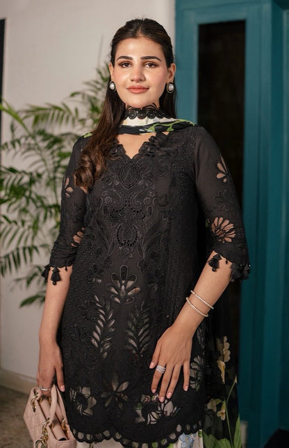 Saira Rizwan Chikankari Luxury Embroidered Lawn Unstitched 3Pc Suit