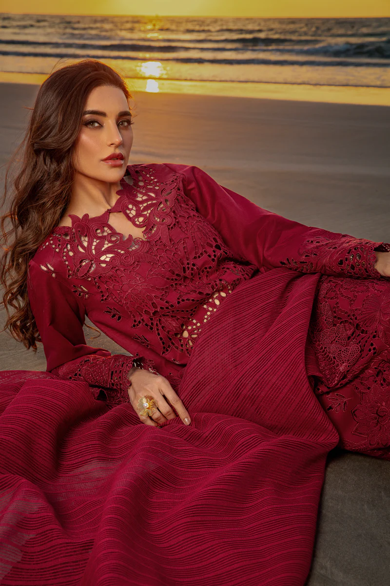 Rang Rasiya Premium Embroidered Lawn Unstitched 3Pc Suit ALAYA