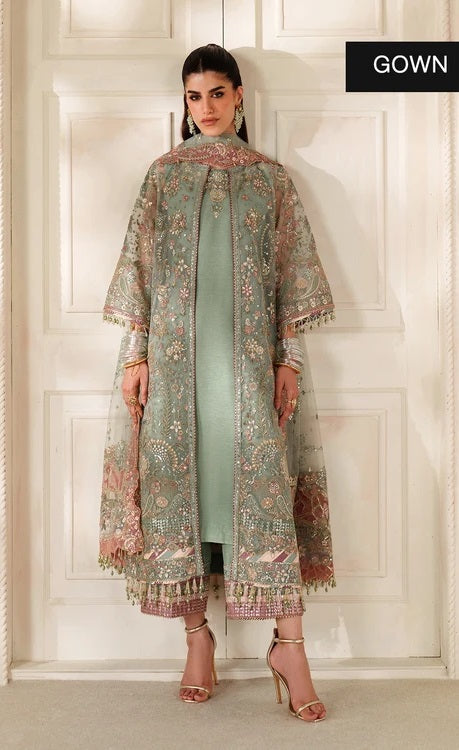 Baroque Luxury Chiffon Embroidered 3Pc Unstitched Suit