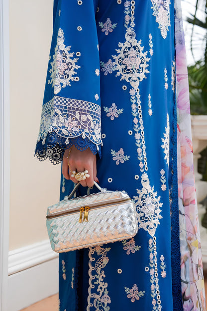 Aneelas - 3PC Unstitched Lawn Embroidered Shirt with Monar Digital Printed Dupatta and Trouser