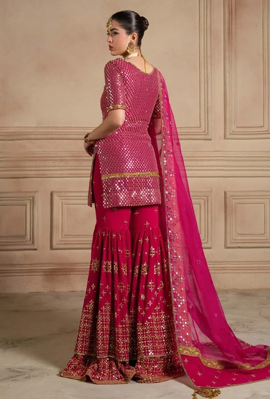 Laj by Lajwanti - GULABEEN Luxury Chiffon Embroidered 3Pc Unstitched Suit