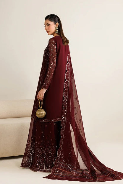 Jazmin Luxury Embroidered Chiffon 3Pc Unstitched Suit