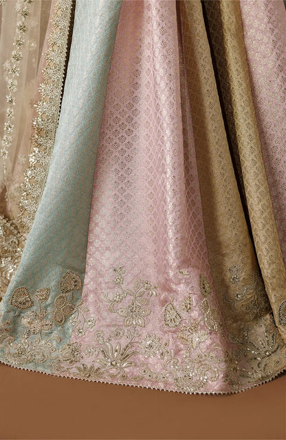 Baroque Luxury Chiffon Embroidered 3Pc Unstitched Suit