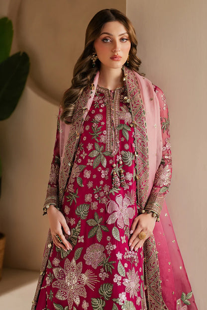 Jazmin Luxury Chiffon Unstitched Embroidered Collection Rose Rediance