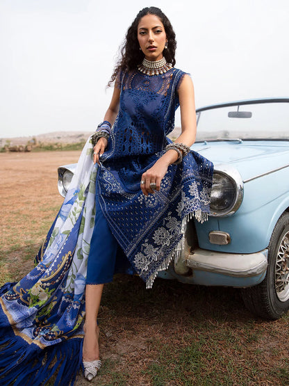 Bin Ilyas Luxury Lawn Embroidered 3 Piece Unstitched