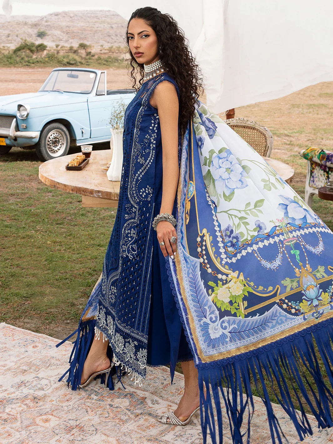 Bin Ilyas Luxury Lawn Embroidered 3 Piece Unstitched