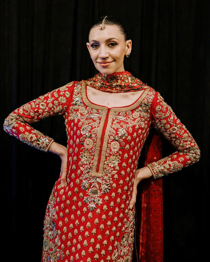 Souchaj Luxury Raw Silk Embroidered Unstitched 3PC Suit