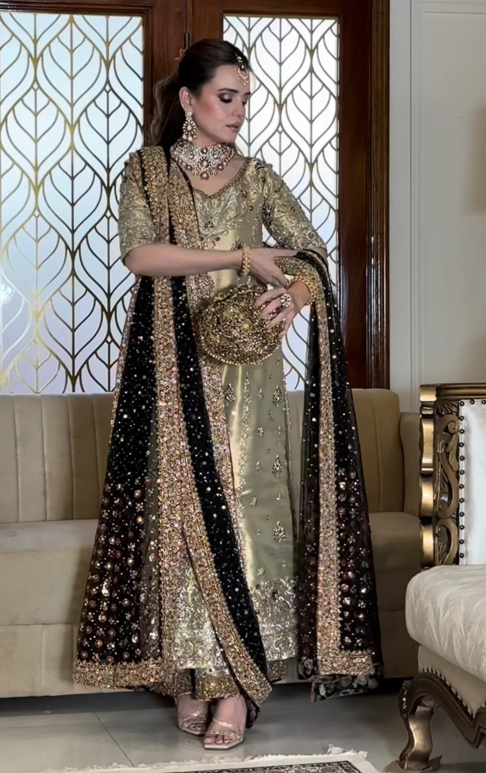 Haris Shakeel - Sumbul Iqbal - Luxury Myssory Embroidered 3 Piece Unstitched