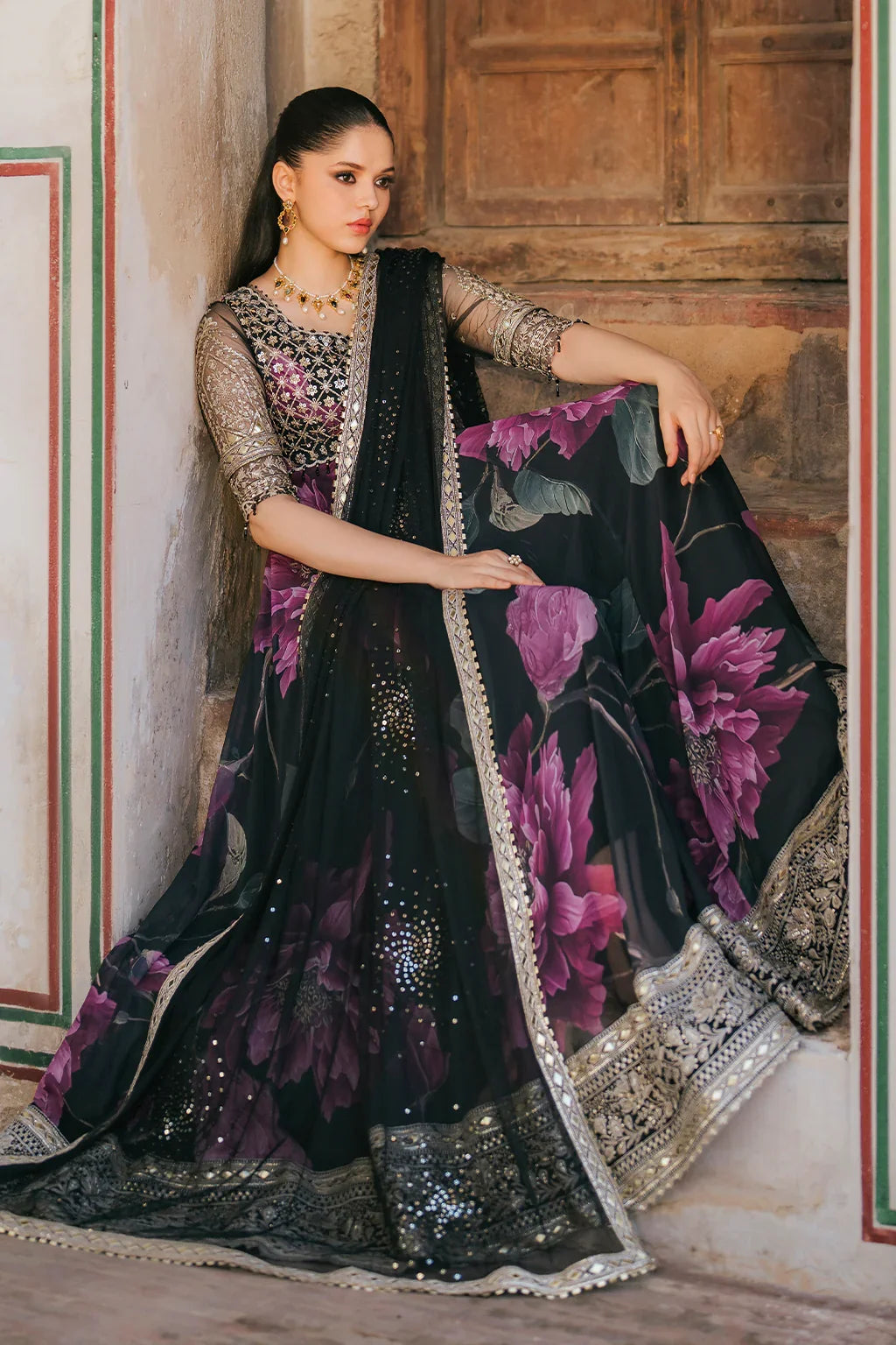 Iznik Luxury Chiffon Embroidered Collection Unstitched