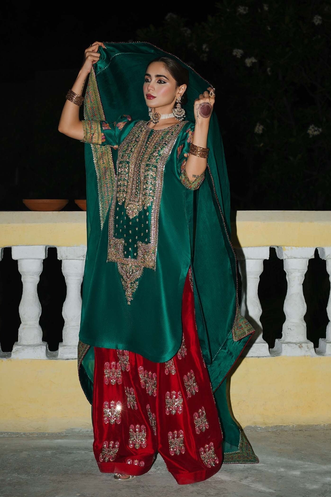 Hussain Rehar - Luxury Raw Silk Embroidered 3 Piece Unstitched - Beryl